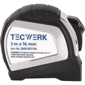 TECWERK Taschenrollbandmaÿ - L?nge 3 m Breite 16 mm mm/cm EG II 2K Automatic – Bild 3