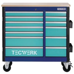 TECWERK Rollwerkbank - Auÿen-B1150xT500xH1015mm Schubladenanzahl 13 30 kg – Bild 3