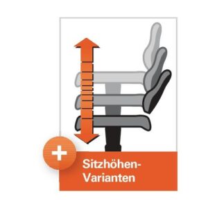 TECWERK Arbeitsdrehstuhl - Bodengleiter Integralschaum schwarz – Bild 3