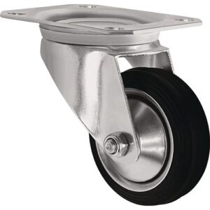 TECWERK Lenkrolle - Rad- 200 mm Tragf?higkeit 205 kg Vollgummi – Bild 1