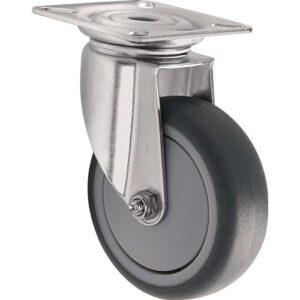 TECWERK Lenkrolle - Rad- 75 mm Tragf?higkeit 75 kg mit Anschraubplatte – Bild 1