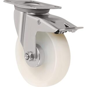 TECWERK Lenkrolle mit Totalfeststeller - Rad- 125 mm Tragf?higkeit 200 kg mit Totalfeststeller Polyamid – Bild 1