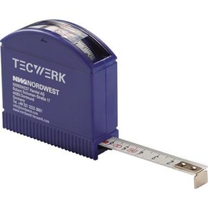 TECWERK Taschenrollbandmaÿ - L?nge 3 m Breite 13 mm mm/cm EG II Kunststoff Sichtfenster – Bild 1