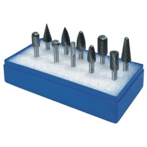 TECWERK Fr?sstifte-Satz - Schaft- 6 mm 10-teilig Hartmetall Kreuz – Bild 1