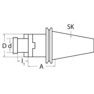 TECWERK Kombiaufsteckfr?sdorn - Spann- 16 mm SK40 – Bild 3