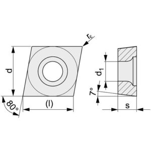 TECWERK Wendeschneidplatte - CCMT09T304-M UNI – Bild 3