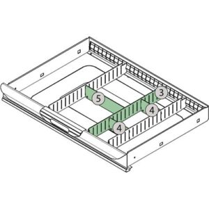 TECWERK Schubladenunterteilungsmaterial - 4-teilig Erweiterungsset 1 – Bild 3