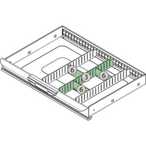 TECWERK Schubladenunterteilungsmaterial - 4-teilig Erweiterungsset 2 – Bild 3