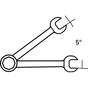 TECWERK Maulringratschenschlssel - Schlsselweite 8 mm L?nge 136 mm gerade – Bild 3