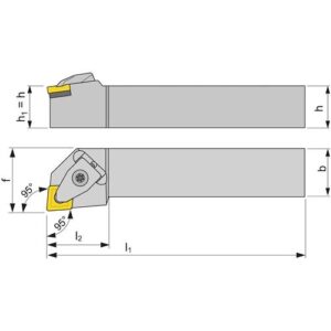 TECWERK Klemmdrehhalter - DCLNR2525M12 rechts vernickelt – Bild 3