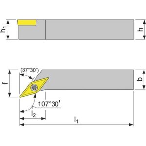 TECWERK Klemmdrehhalter - SVHCR2020K16 rechts vernickelt – Bild 3