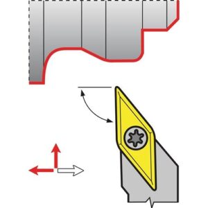 TECWERK Klemmdrehhalter - SVJBR2525M16 rechts vernickelt – Bild 3