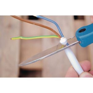 TECWERK Kabel-/Elektrikermesser - L?nge 190 mm Klingenl?nge 80 mm 1-teilig, klappbar – Bild 3