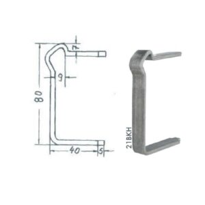 Bever Schliesskloben mit Platte hoch - 50 mm Abstand – Bild 1