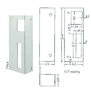 Bever Schliesskasten verzinkt - links einwärts F/7 niedrig – Bild 1