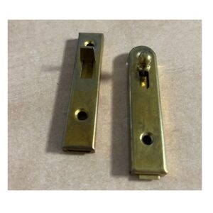 Hettich Möbelriegel 70 mm  - geradet vermessingt eckig oder rundes Gehäuse – Bild 1