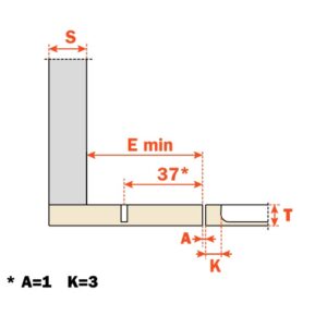 Salice Topfscharnier für Stollen T 48 - lange Ausführung mit Dämpfer 2 stufig T 48 mm – Bild 2