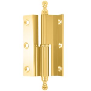 Schumacher Aufsatzband KD 7,5 Zierkopf - 50 mm links Messing poliert Rolle 6 mm – Bild 1