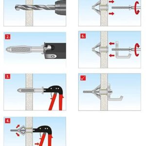 Tox Metall Hohlraumdübel Acrobat - M5 x 65 für 17-32mm Plattenstärke – Bild 2