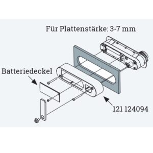 BMB Befestigungsplatte 0,8 - 1,2 mm - für Noky Solo /RIFD schwarz – Bild 1