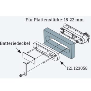 BMB Befestigungsplatte 18 - 22 mm - für Noky Solo/RFID schwarz – Bild 1