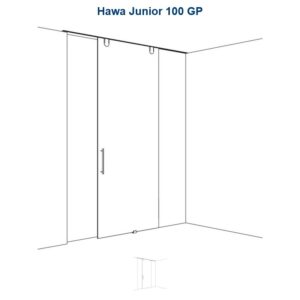 Hawa Junior 100 GP, Teilgarnitur für 1 Türe, ohne Schiene - Hawa Junior – Bild 1