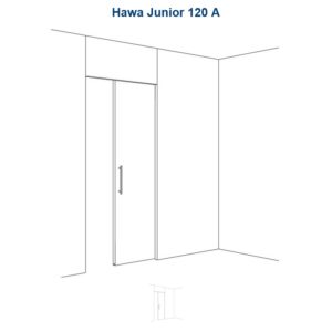 Hawa Junior 120 A, Garnitur für 1 Türe, (ohne Schiene) - Hawa Junior – Bild 1