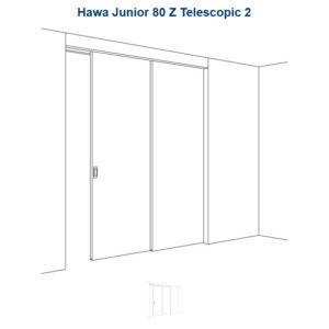 Garnitur Hawa Junior 100 Z, mit 1 Schienenstopper, für 1 Türe - Hawa Junior – Bild 1