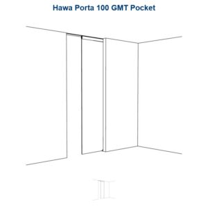 Garnitur Hawa Porta 100 GMT, mit Push-to-open, mit Laufschiene, 2000 mm, Alumini - Hawa Porta – Bild 1