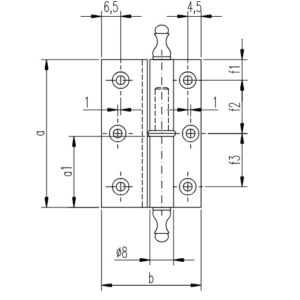 Schumacher Aufsatzband KD 7,5 Zierkopf - 50 mm links Messing poliert Rolle 8 mm – Bild 2