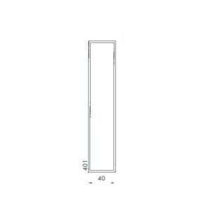 Bever Gittertürschlosskasten 55 mm Dornmaß - Rohr 40 mm Stahl blank 401 – Bild 2