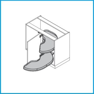 CORNERSTONE-Maxx Beschlag-Set,  - 650-850mm Einbauhöhe, silber – Bild 2
