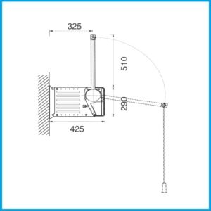 Ambos Kleiderlift Super 12-20KG  - 750 - 1150 mm 151/A lichtgrau – Bild 3