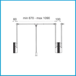 Ambos Kleiderlift Super 12-20KG  - 750 - 1150 mm 151/A lichtgrau – Bild 2