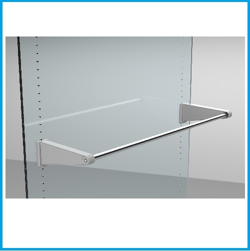 Ambos Kleiderstange ausziehbar für Wandmontage 50/75 cm Kunststoff alufarben - für Wandmontage 50/75 cm Kunststoff alufarben