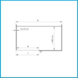 Vauth Sagel COR-Flex, Eckschrank-Auszug-Beschlag - Rahmen 1000/1200er, silber (ohne Körbe) – Bild 2