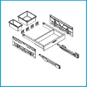 Vauth Sagel Siphonauszug/Orga.schublade, ENVI-Drawer  - Einzel-Behälter, 1,2 l, lavagrau – Bild 3