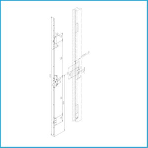 NW Fuhr Mehrfachverriegelung MFV multisafe 855GL  - PZW 16/45/92/8mm F-St.silberf.2170mm Bolzenr.FUHR – Bild 4