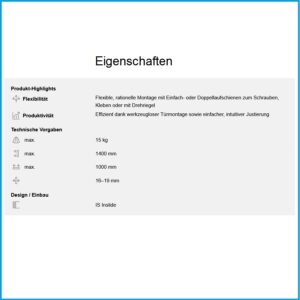 Hawa Laufgarnitur Clipo 15 für 2 Türen - 15 H IS – Bild 3