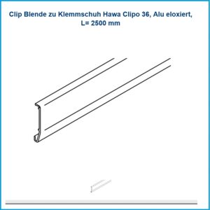 Hawa Clip Blende zu Klemmschuh Hawa Clipo 36 - Clipo 36, Alu eloxiert, L= 2500 mm – Bild 1