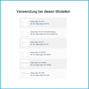 Hawa Einfachlaufschiene Clipo 16 - Clipo 16, Alu, gelocht, zum Schrauben, L= 2500 mm – Bild 2