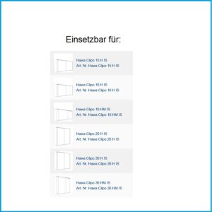 Hawa Einfachführungsschiene Clipo 16 - zum Kleben, Alu eloxiert, L= 6000 mm – Bild 2
