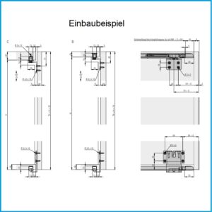 Hawa Laufgarnitur Hawa Clipo 16 1 flügelig - H FS, 4-Punkt-Führung, für 1 Türe – Bild 2