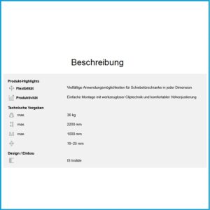 Hawa Laufgarnitur Clipo 36 3 flügelig - H IS, für 3 Türen – Bild 4