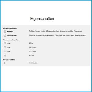 Hawa Laufgarnitur Clipo 26 3 flügelig - H MS, für 3 Türen – Bild 2