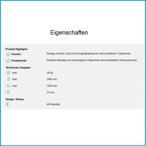 Hawa Laufgarnitur Clipo 36 2 flügelig - H MS, für 2 Türen – Bild 2