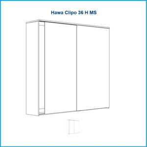 Hawa Laufgarnitur Clipo 36 - H MS, für 3 Türen, 26 mm – Bild 1