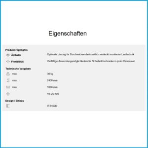 Hawa Laufgarnitur Hawa Clipo 36 1 flügelig - HM IS, für 1 Türe – Bild 2