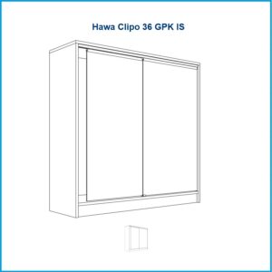 Hawa Laufgarnitur Clipo 36 1 flügelig - GPK, für 1 Türe – Bild 1