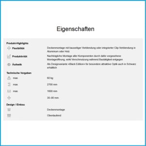 Hawa Laufgarnitur Porta 60 H - Porta 60 H, für 1 Türe – Bild 2